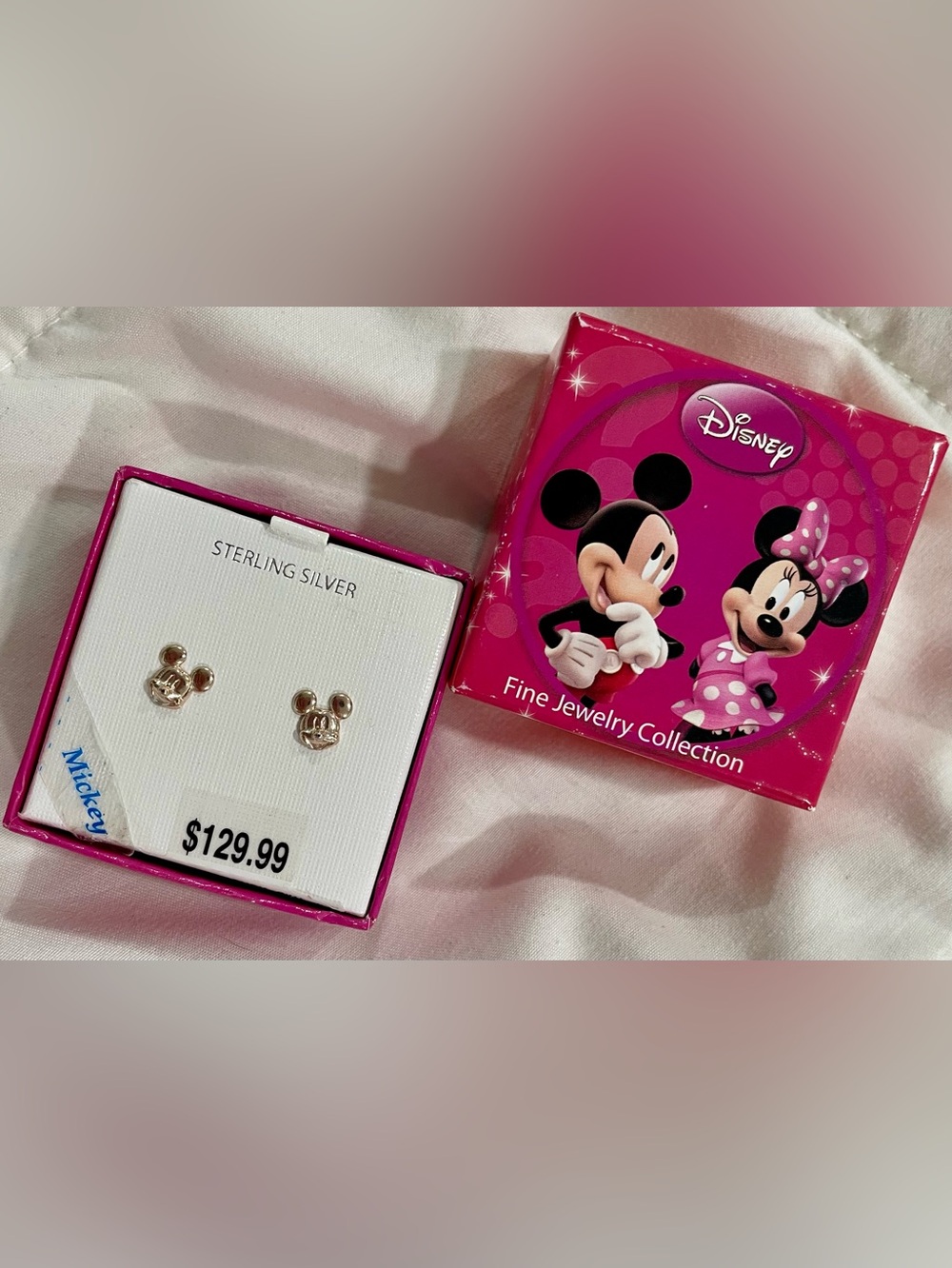 NWT Disney Mickey Mouse Icon 925 Sterling Silver Stud Earrings - New in Box